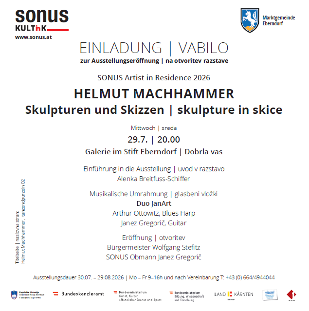 SONUS Artist in Residence 2026 otvoritev razstave