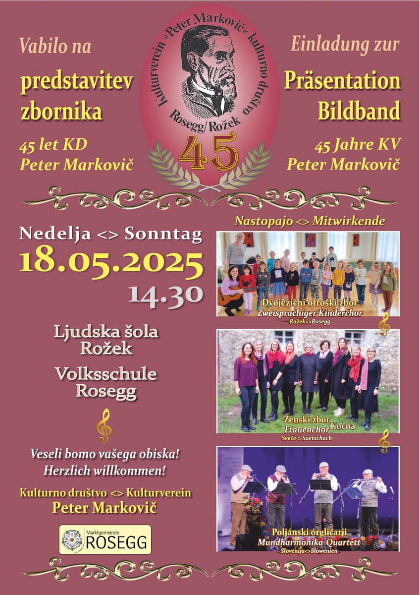 Predstavitev zbornika 45 let KD Peter Markovič